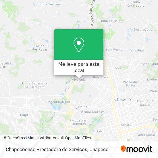 Chapecoense Prestadora de Servicos mapa