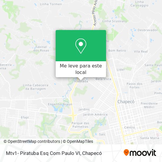 Mtv1- Piratuba Esq Com Paulo VI mapa