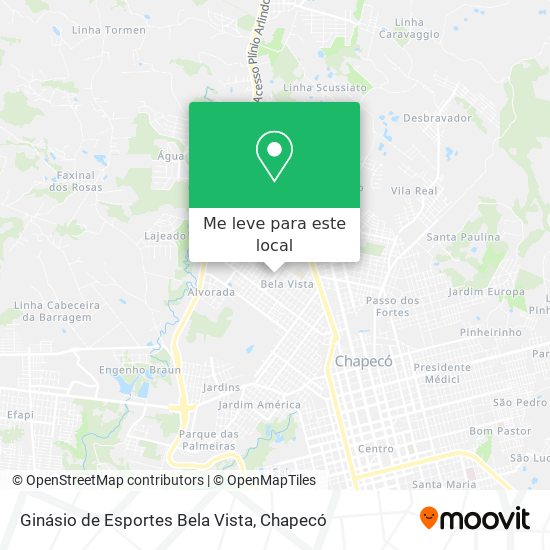 Ginásio de Esportes Bela Vista mapa