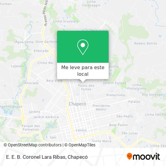 E. E. B. Coronel Lara Ribas mapa