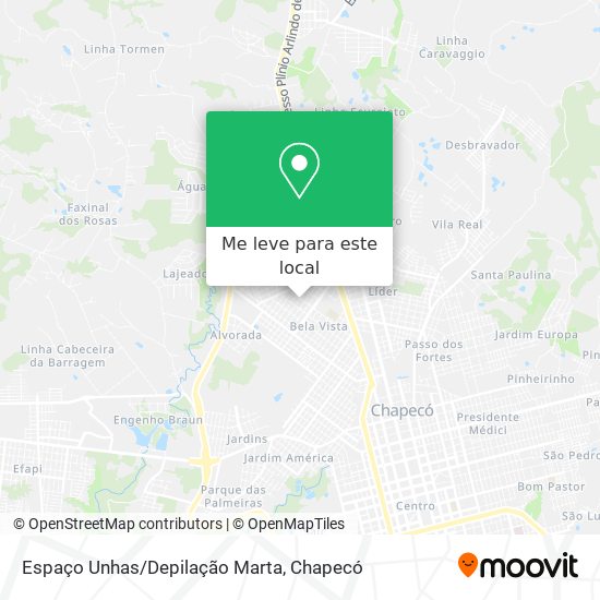 Espaço Unhas/Depilação Marta mapa