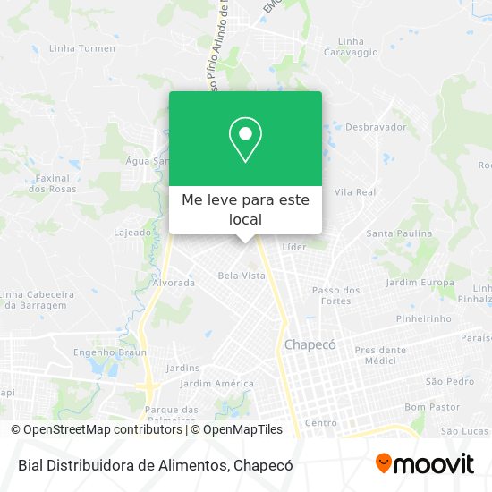 Bial Distribuidora de Alimentos mapa