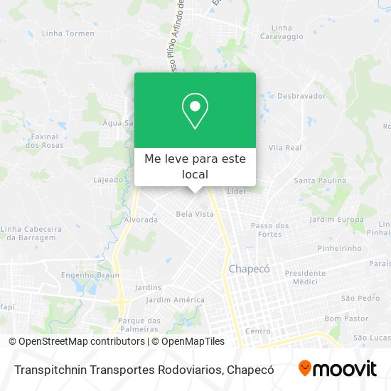 Transpitchnin Transportes Rodoviarios mapa