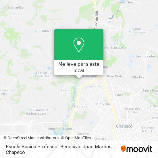 Escola Básica Professor Benonivio Joao Martins mapa