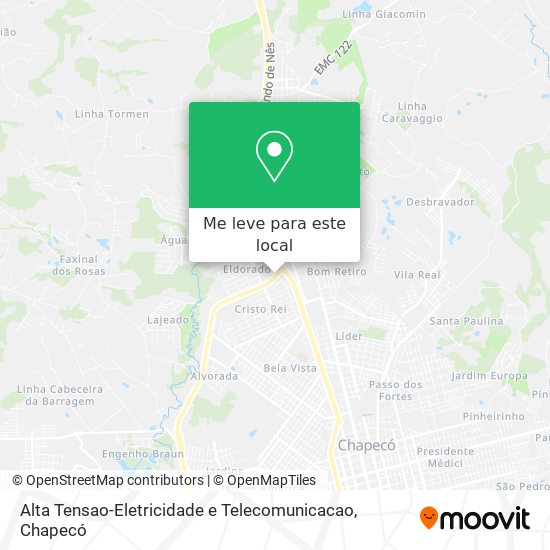 Alta Tensao-Eletricidade e Telecomunicacao mapa