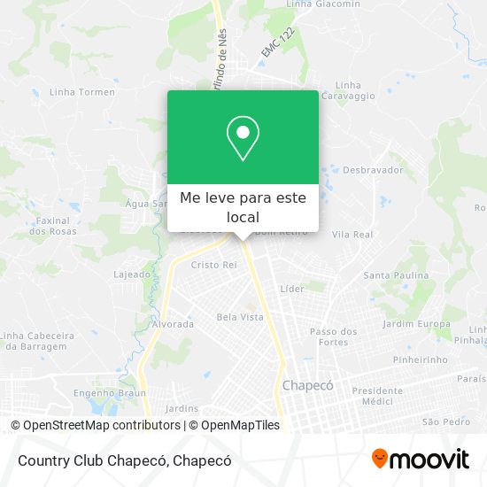 Country Club Chapecó mapa