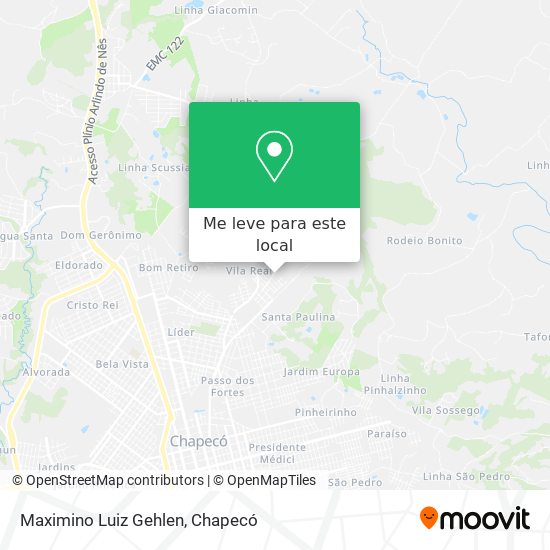 Maximino Luiz Gehlen mapa