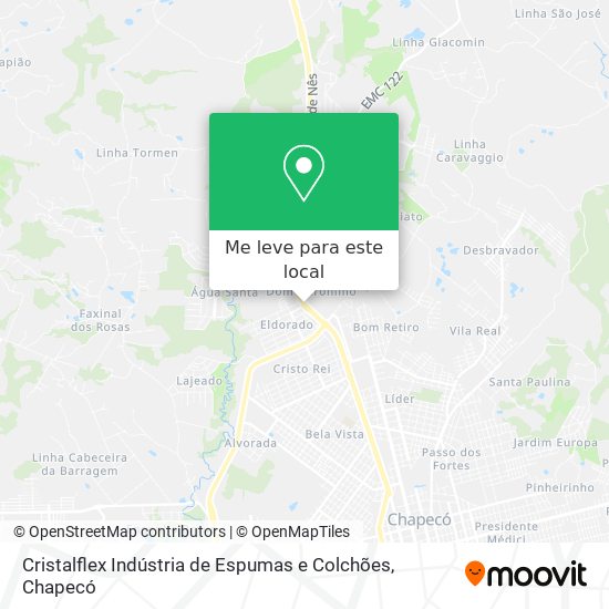 Cristalflex Indústria de Espumas e Colchões mapa