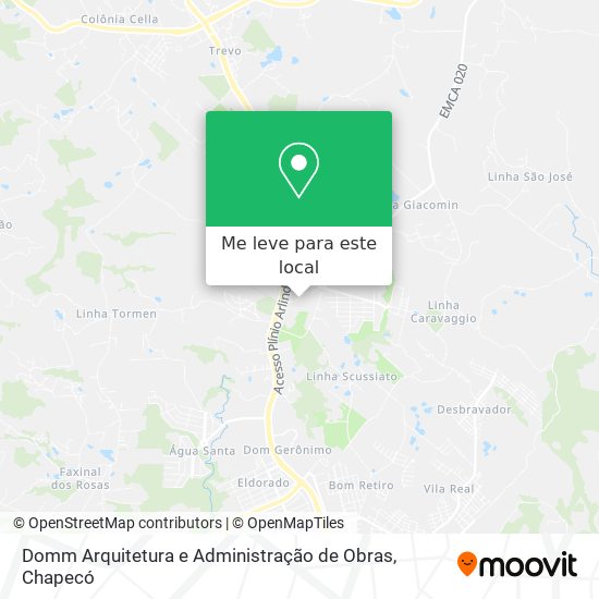 Domm Arquitetura e Administração de Obras mapa