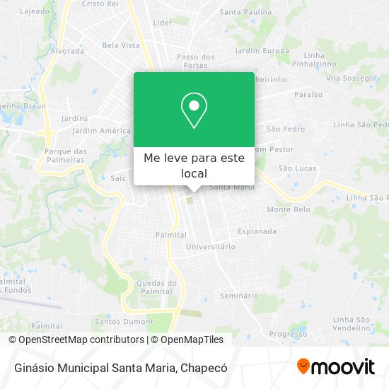 Ginásio Municipal Santa Maria mapa