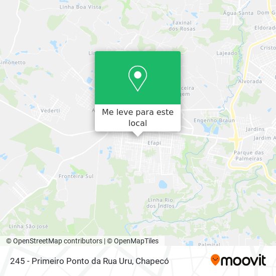 245 - Primeiro Ponto da Rua Uru mapa