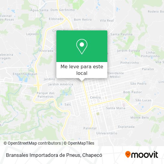 Bransales Importadora de Pneus mapa