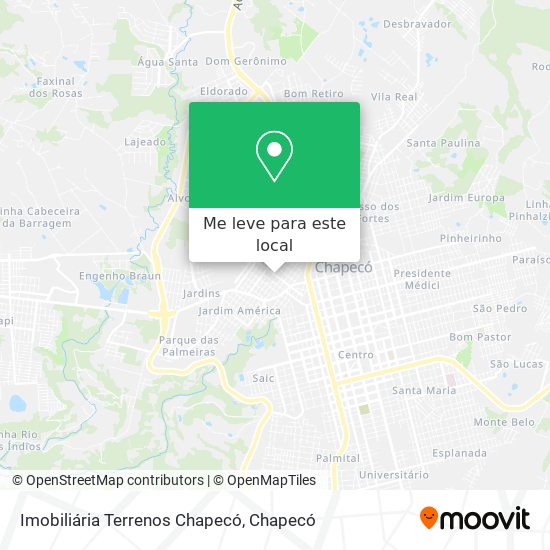 Imobiliária Terrenos Chapecó mapa