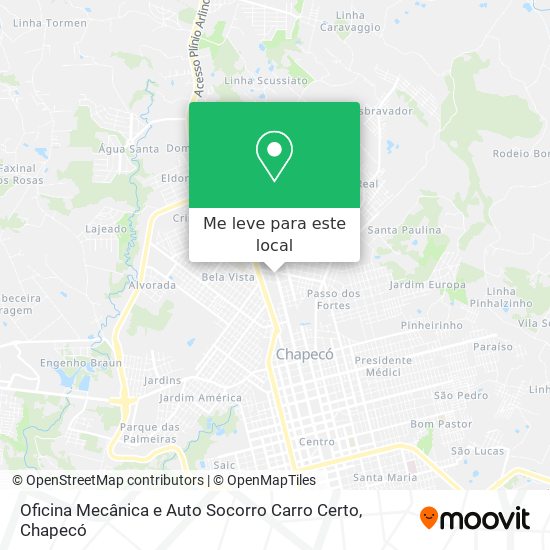 Oficina Mecânica e Auto Socorro Carro Certo mapa