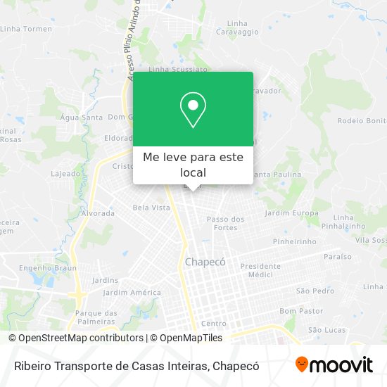 Ribeiro Transporte de Casas Inteiras mapa