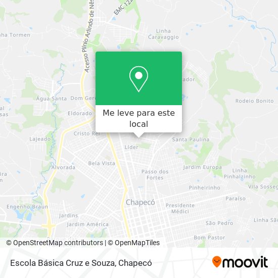 Escola Básica Cruz e Souza mapa