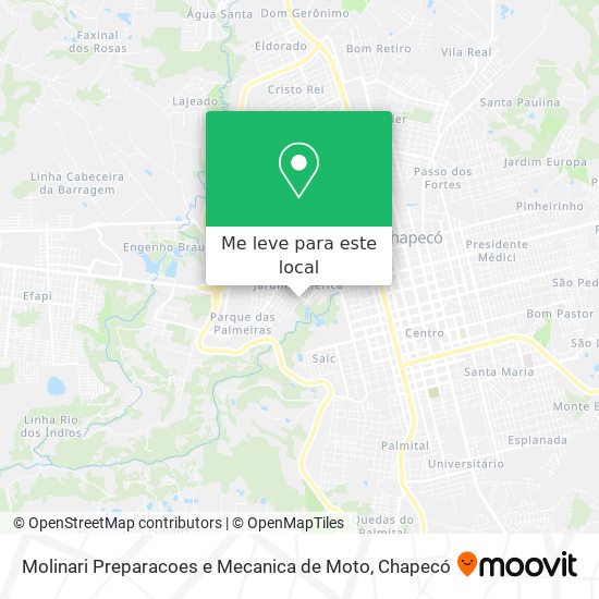Molinari Preparacoes e Mecanica de Moto mapa