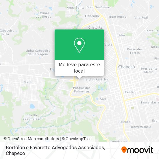 Bortolon e Favaretto Advogados Associados mapa