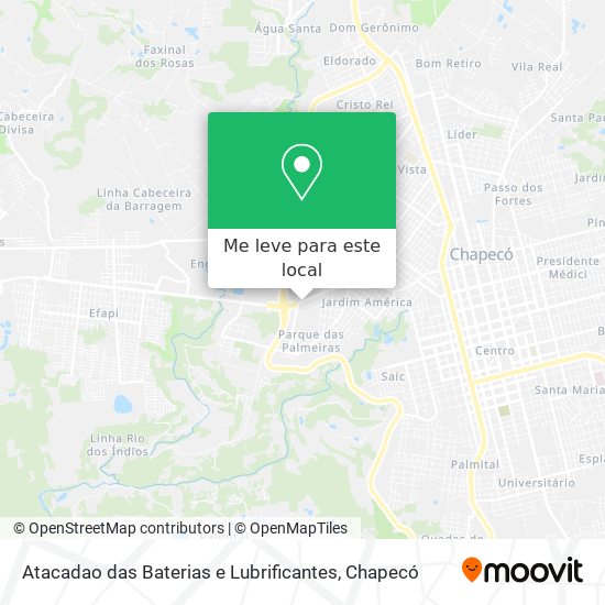 Atacadao das Baterias e Lubrificantes mapa