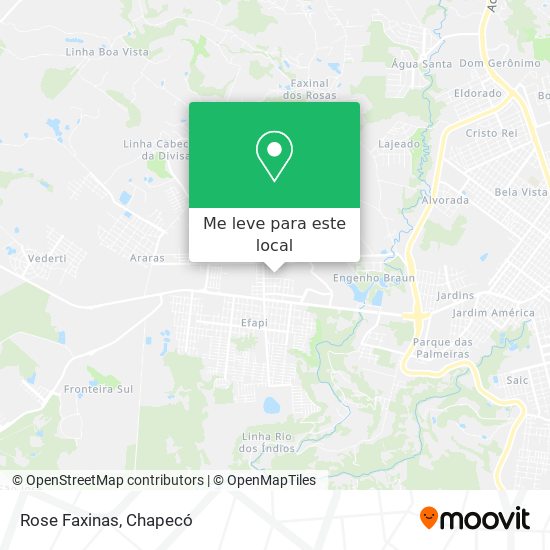 Rose Faxinas mapa