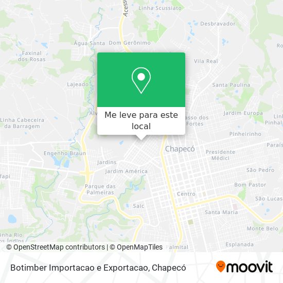 Botimber Importacao e Exportacao mapa
