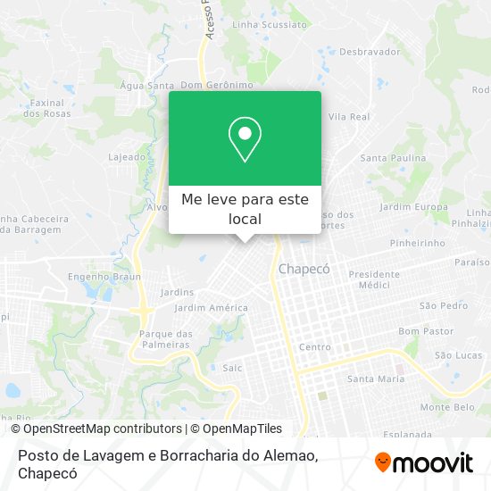 Posto de Lavagem e Borracharia do Alemao mapa