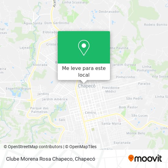 Clube Morena Rosa Chapeco mapa