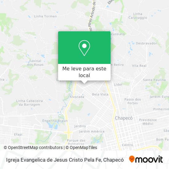 Igreja Evangelica de Jesus Cristo Pela Fe mapa