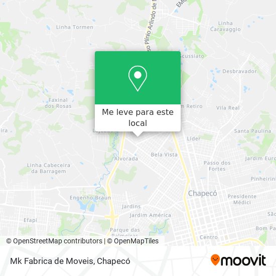 Mk Fabrica de Moveis mapa