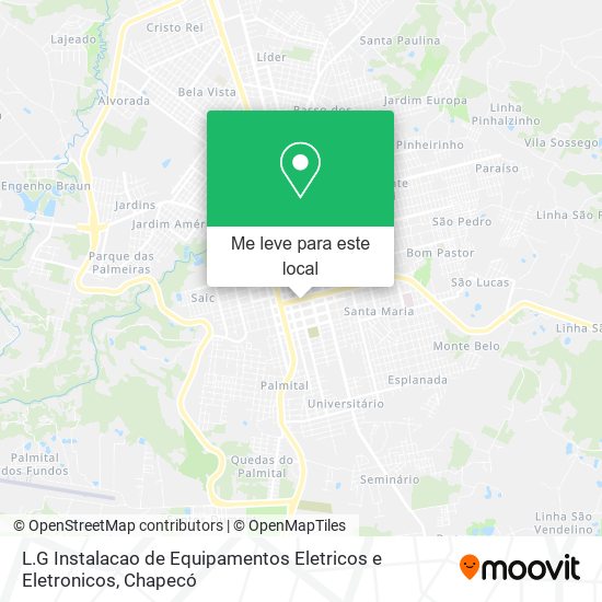 L.G Instalacao de Equipamentos Eletricos e Eletronicos mapa