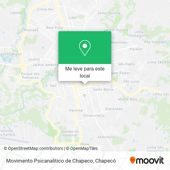 Movimento Psicanalitico de Chapeco mapa