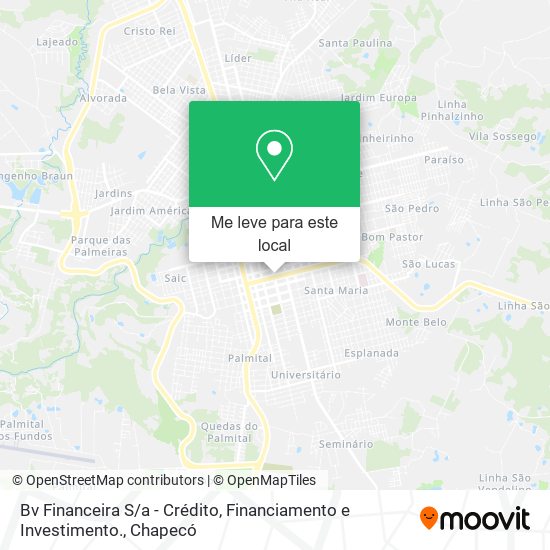 Bv Financeira S / a - Crédito, Financiamento e Investimento. mapa