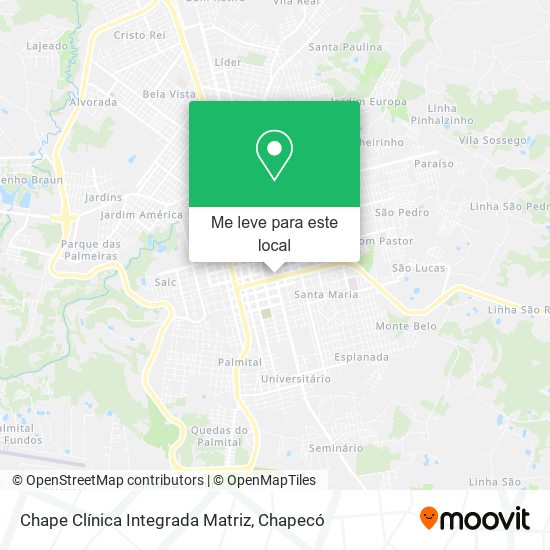 Chape Clínica Integrada Matriz mapa