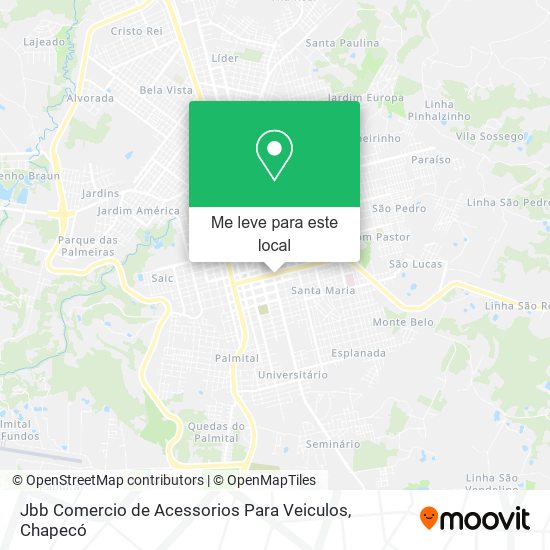 Jbb Comercio de Acessorios Para Veiculos mapa