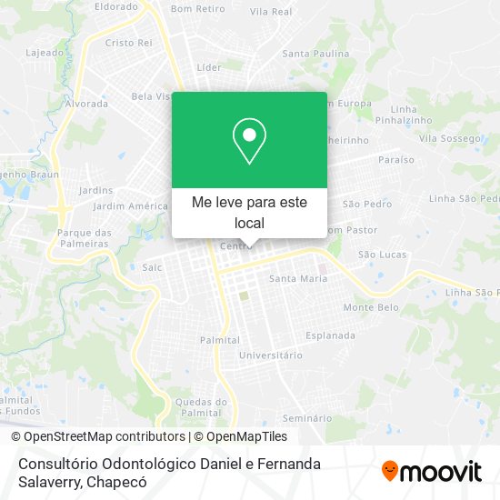 Consultório Odontológico Daniel e Fernanda Salaverry mapa