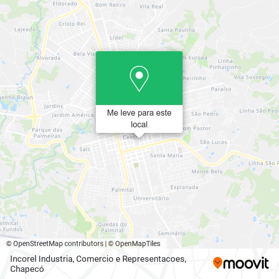 Incorel Industria, Comercio e Representacoes mapa