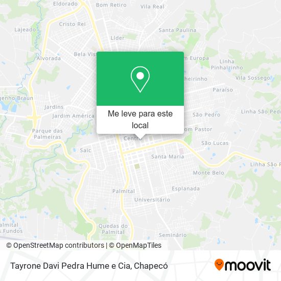 Tayrone Davi Pedra Hume e Cia mapa