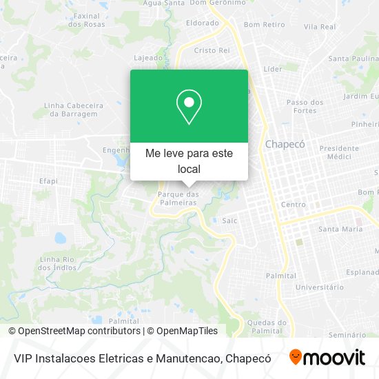 VIP Instalacoes Eletricas e Manutencao mapa