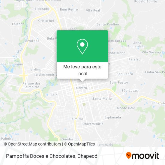 Pampoffa Doces e Chocolates mapa