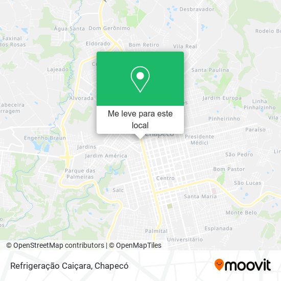 Refrigeração Caiçara mapa