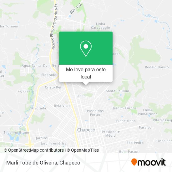 Marli Tobe de Oliveira mapa
