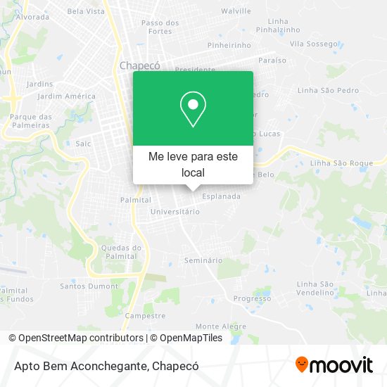 Apto Bem Aconchegante mapa