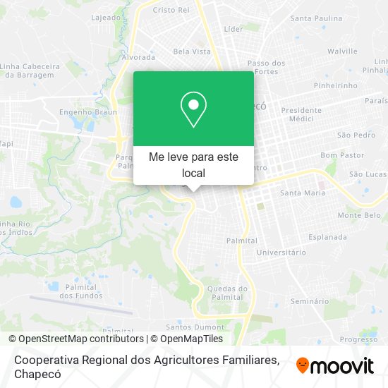 Cooperativa Regional dos Agricultores Familiares mapa
