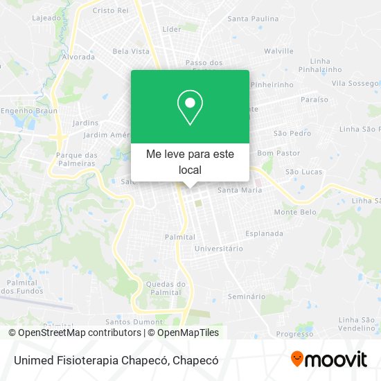 Unimed Fisioterapia Chapecó mapa