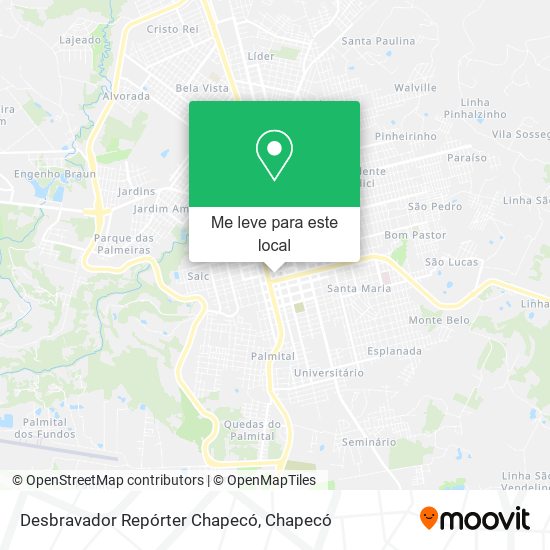 Desbravador Repórter Chapecó mapa