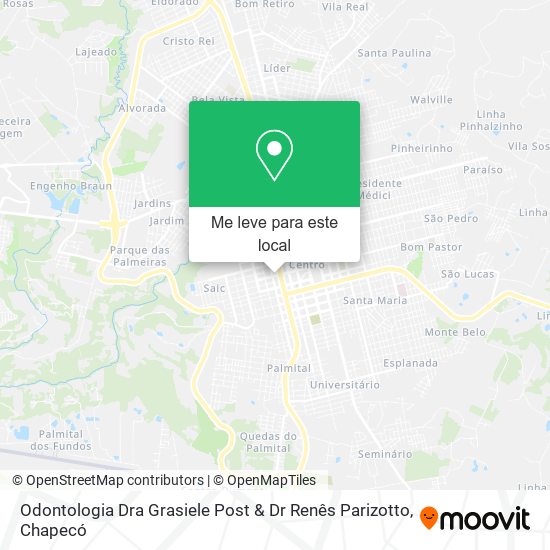 Odontologia Dra Grasiele Post & Dr Renês Parizotto mapa