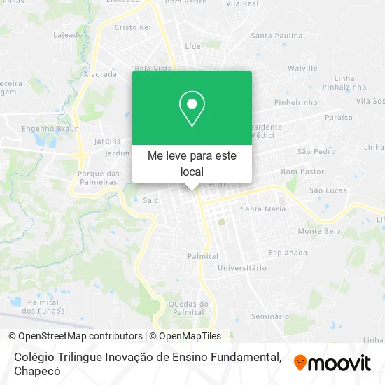 Colégio Trilingue Inovação de Ensino Fundamental mapa