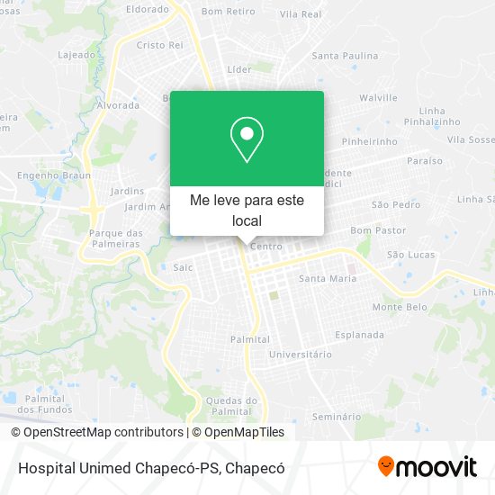 Hospital Unimed Chapecó-PS mapa