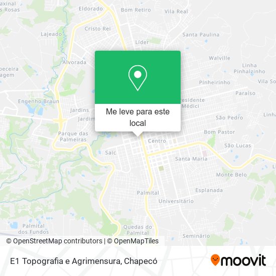E1 Topografia e Agrimensura mapa