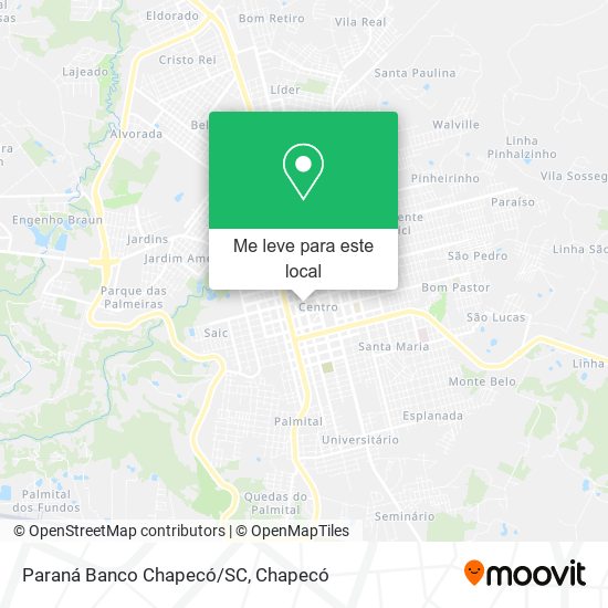 Paraná Banco Chapecó/SC mapa